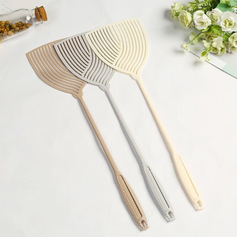 Household Summer Fashionable Large Hollow Mesh Fly Spatter Plastic Long Handle Manual Mosquito Spatter