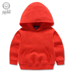 Autumn new children's clothing children's solid color hooded sweatshirt boys and girls long-sleeved hoodie tops and jackets dropshipping