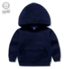 Royal blue solid color hooded sweatshirt