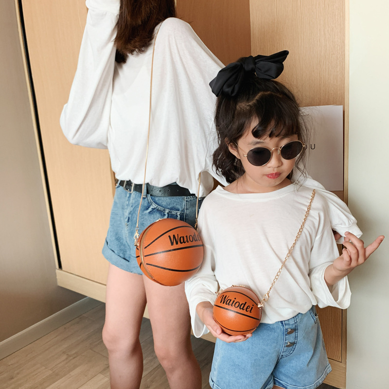 Nuevo estilo coreano bolso de hombro de los niños y niñas de moda fresco baloncesto bolsa bebé lindo todo partido viaje crossbody bolsa
