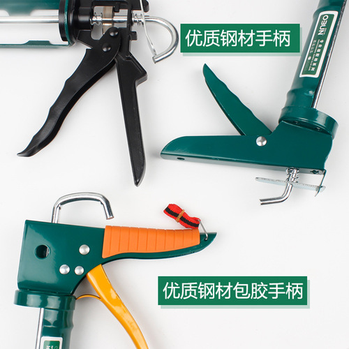 Glass glue gun manual glue gun glue structure glue gun semicircular rotating true tooth barrel type glass caulking soft glue gun