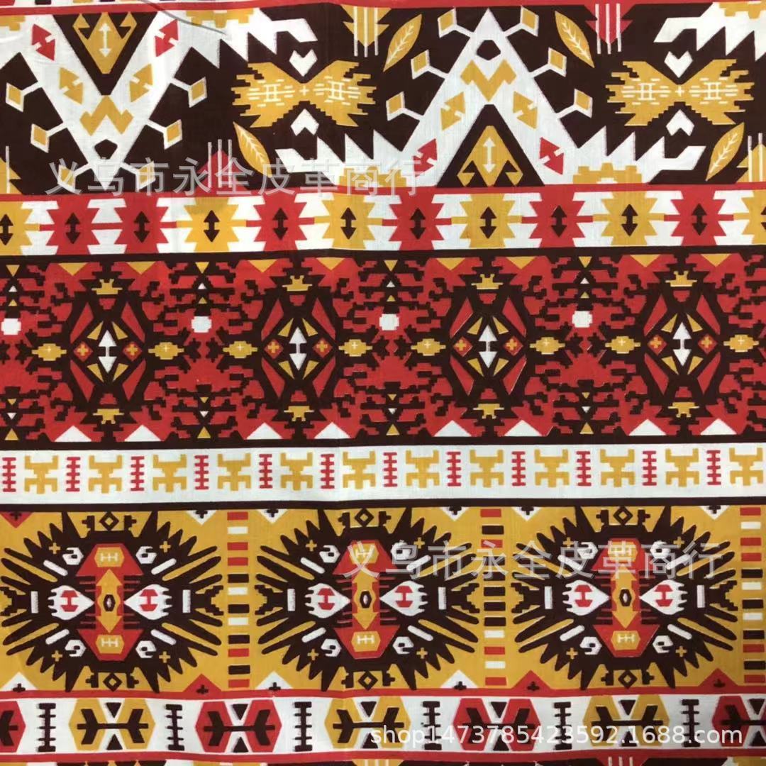 厂家供应TC涤棉印花 热转印复合帆布帐篷内帐面料 中东帐篷印花