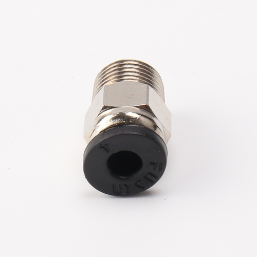 3D Printer Through Hole PC4-M8/6-01/6-M6 Thread Straight Black Quick Connect Adapter Through Hole Adapter