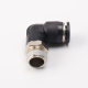 PL L-type right-angle joint external thread quick-insertion joint pneumatic component air pipe quick-insertion quick-insertion joint bent through