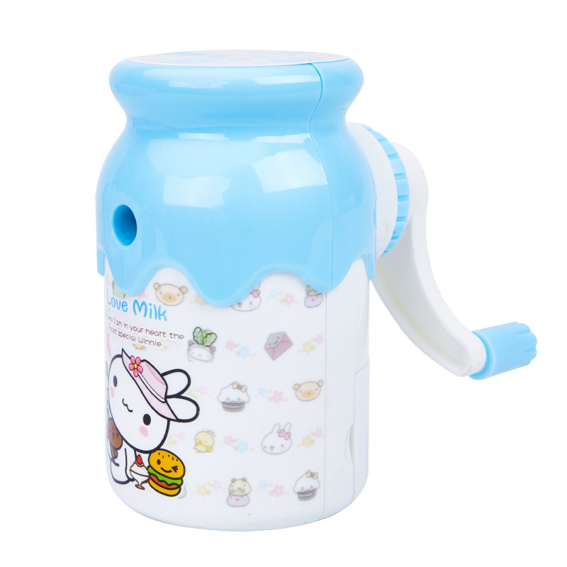 Gezhi feliz 7981 soleado botella Sacapuntas de lápiz Sacapuntas de los niños lindo Sacapuntas de acero de aleación núcleo de cuchillo sacapuntas