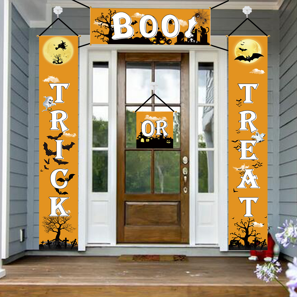 Pareado Decorativo de Halloween para Puerta de Tela para Halloween