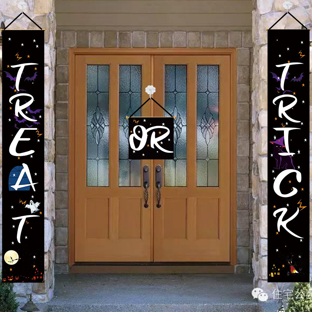 Pareado Decorativo de Halloween para Puerta de Tela para Halloween
