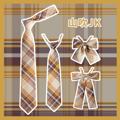 JK bow tie for women, Japanese uniform shirt, college style student plaid tie, men's free ribbon accessories, gentle knife