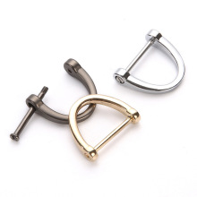 厂家批发汽车钥匙扣五金锌合金马蹄扣D型配件挂饰金属锌合金材质