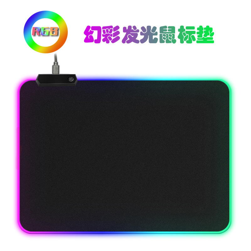 Colorido Led de gran tamaño luminoso mouse pad RGB Mesa Grande estera Gaming Keyboard mouse pad antideslizante estera de mesa
