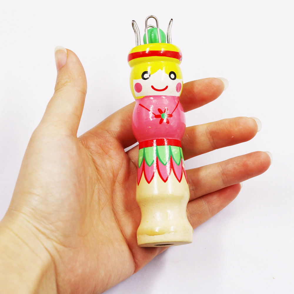 Herramientas de tejido de madera patrón pintado a mano herramientas de mano mini máquina de tejer Amazon AliExpress