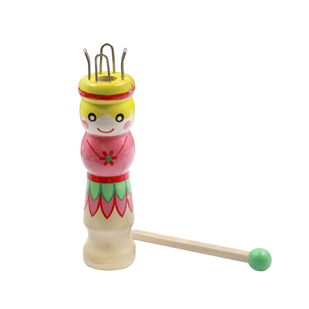 Herramientas de tejido de madera patrón pintado a mano herramientas de mano mini máquina de tejer Amazon AliExpress