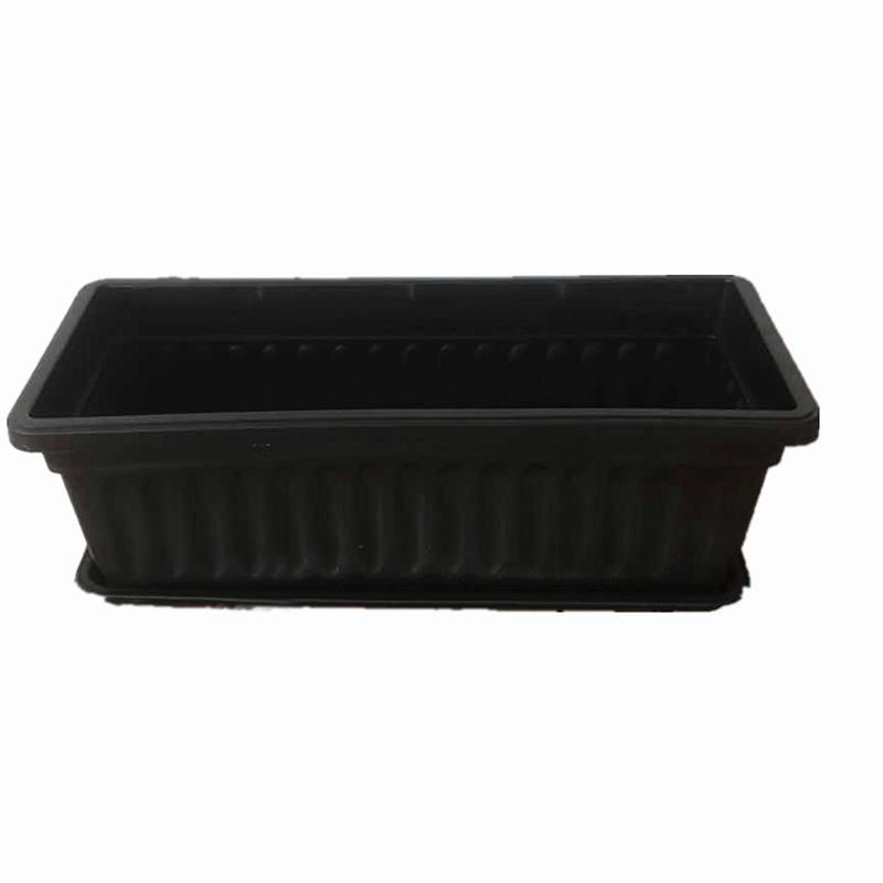 Venta al por mayor olla vegetal balcón rectangular olla vegetal resina creativa maceta engrosada extra grande caja de plantación Fuente de la fábrica