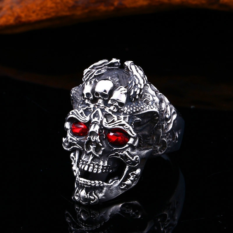 Vintage Skull Ring For Men, Bold Alloy Jewelry Statement Piece_voghion.com