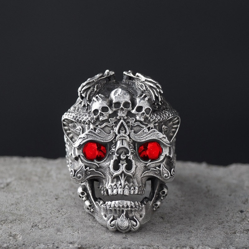 Vintage Skull Ring For Men, Bold Alloy Jewelry Statement Piece_voghion.com