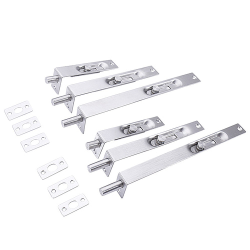 Heaven and earth bolt stainless steel square bolt concealed bolt bolt door concealed pin wooden door bolt buckle anti-theft bolt