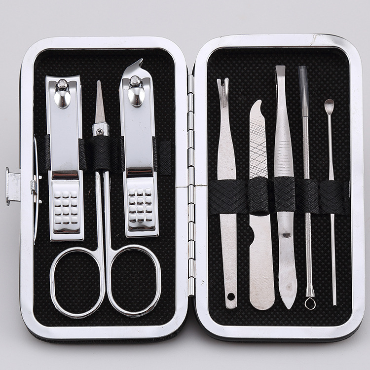 Stainless steel nail clippers suit 8-piece nail clippers 8-piece suit nail clippers beauty tools manicure suit