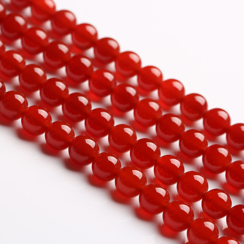 Chengshi agate 7a red agate loose beads DIY jewelry accessories bracelet beads red agate loose beads semi-finished products wholesale