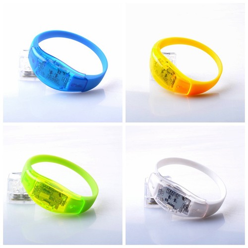 Cross-border manufacturer silicone voice-activated luminous bracelet flash bracelet colorful light bracelet led bracelet event cheering props