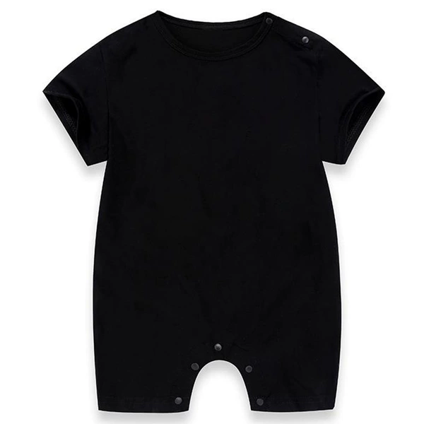 Black short sleeve solid color boxer