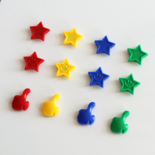 Funi Five-Pointed Star Thumb Magnet Children's Learning Commendation Reward Magnetic Absorber Whiteboard Home Refrigerator Magnet