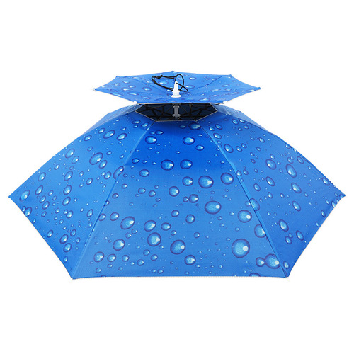 Fishing hat umbrella large size children adult hat wearing umbrella hat men and women outdoor folding sunny umbrella wholesale