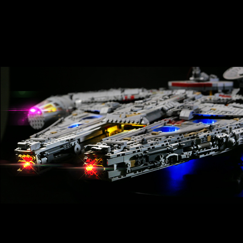 DIY bloques de construcción de iluminación compatible con Lego 75192 super lujo gran Millennium Falcon bloques de construcción kit de iluminación LED