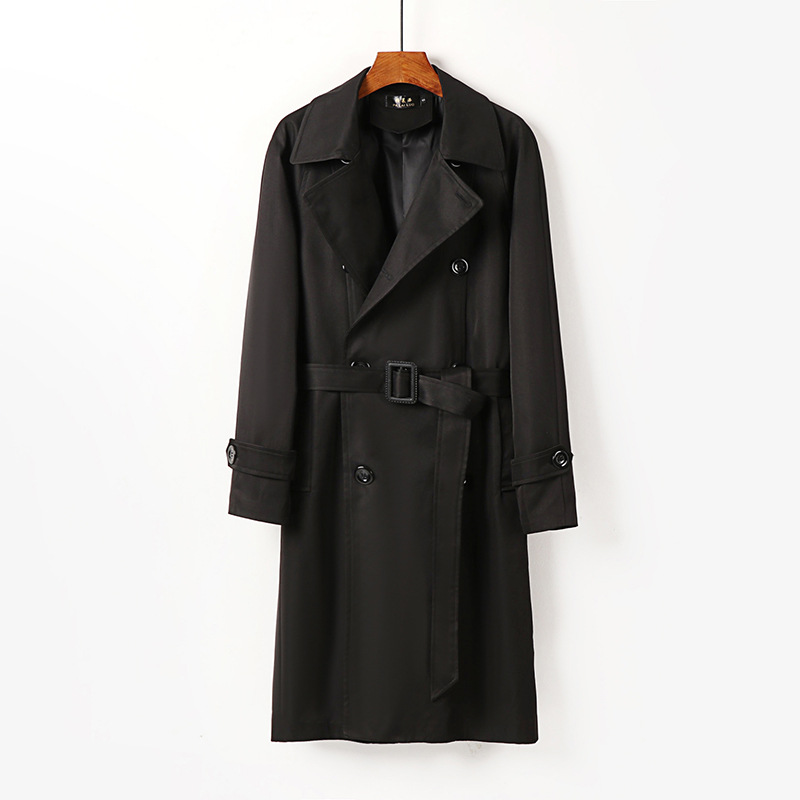 Sobre la rodilla larga gabardina para hombres más tamaño Primavera, Otoño e Invierno nueva moda británica moda guapo abrigo alargado de los hombres gabardina