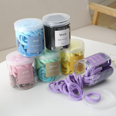 50-pack Girls' Gradient-Color Seamless Hair Ties, Colorful Hair Bands, High-Elastic Towel-Style Rings, Candy-Colored Elastic Hair Accessories