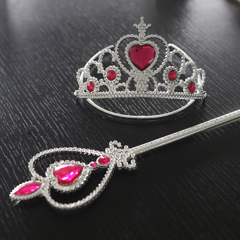 Los niños de Juguete plástico corona partido suministros princesa corona congelada corona hadas varita mágica traje