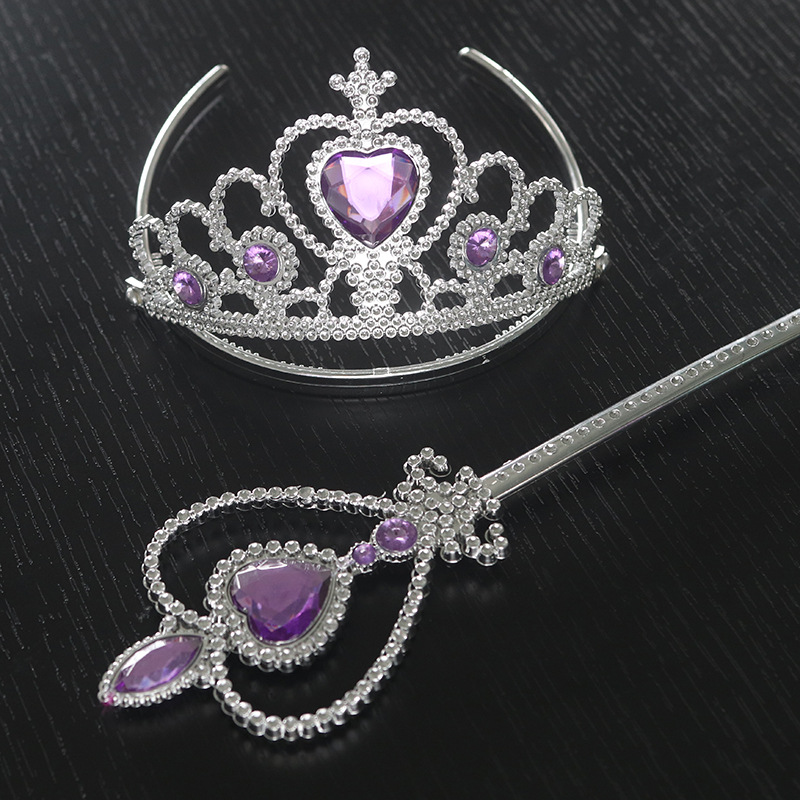 Los niños de Juguete plástico corona partido suministros princesa corona congelada corona hadas varita mágica traje