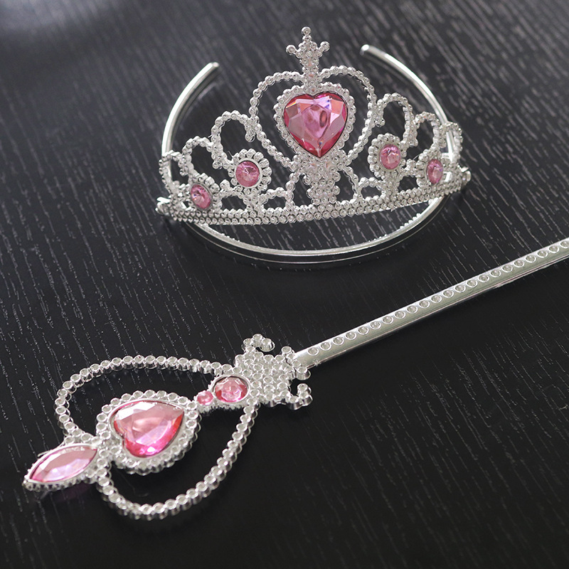 Los niños de Juguete plástico corona partido suministros princesa corona congelada corona hadas varita mágica traje