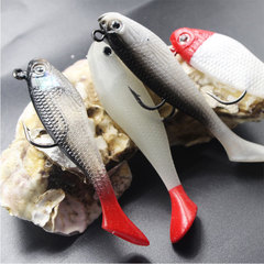 Luya soft bait bionic bait wholesale 8cm/9.5g T tail fish PVC material with lead block package lead fish anti-hanging bottom bait