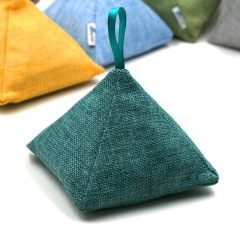 緞帶可掛三角竹炭包吸甲醛去味家用車用活性炭包空氣清新批發可定