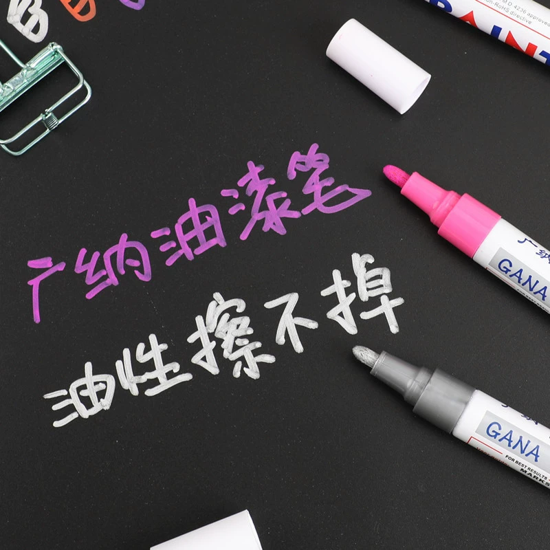 Водостойкая краскопись Guangnan, масляный маркер для краски, промышленный подписьный маркер, цветной лаковый масляный маркер
