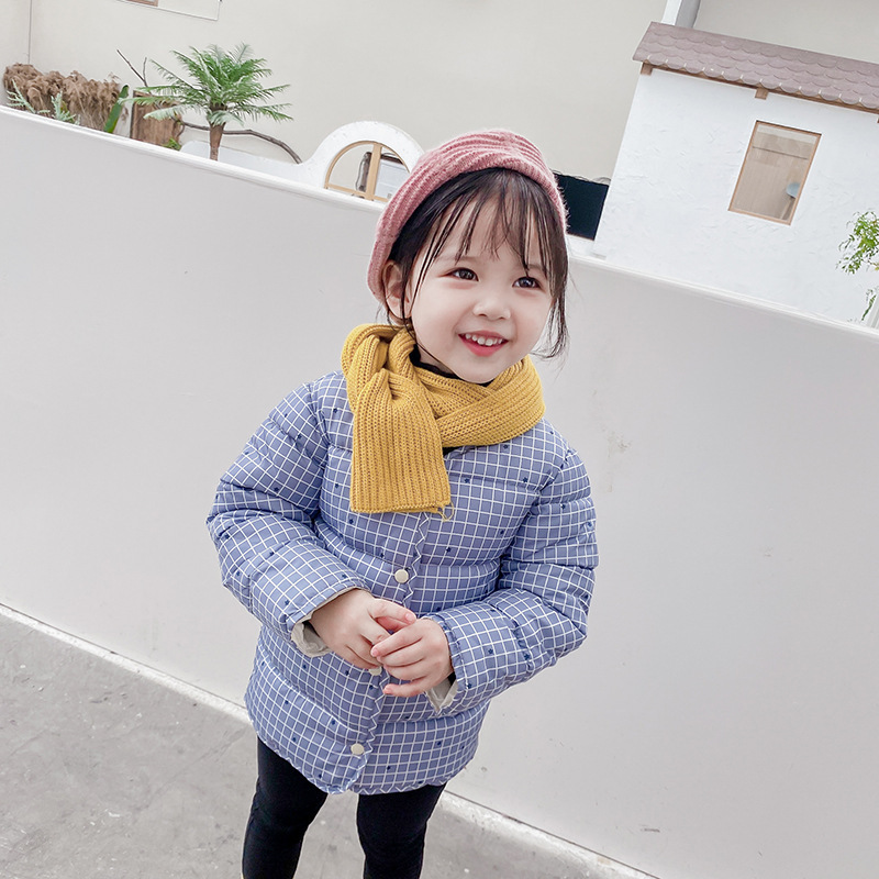 Chaqueta acolchada de algodón para niñas Chaqueta acolchada de algodón para niños 2024 nuevo otoño e invierno Bebé Forro cálido Chaqueta ligera