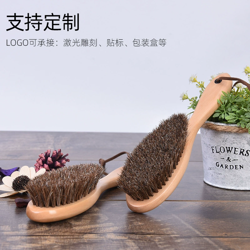 Оптовые поставки ботинка щетки ботинка конского волоса с ручкой висит щетка волос удаления пыли поставки ухода большое количество может произвести логотип