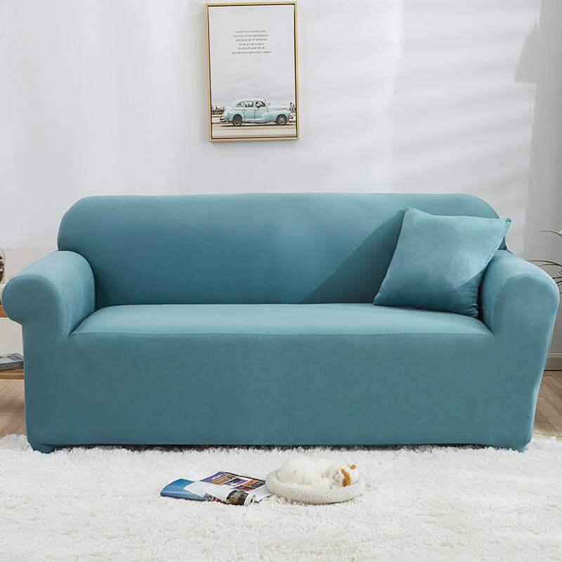 Cross-Border Simple Elastic Cover Full Coverage Solid Color Printed Slipcover Non-Slip Sofa Cushion_voghion.com