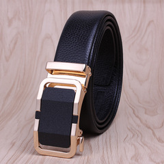 Men's Belts Genuine Leather High-End Automatic Buckle Casual Men's Cowhide Belt Men's Trouser Belt Men's Wholesale