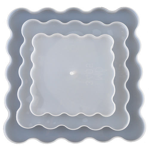 Glue mold three-layer fruit plate mold round diy fruit plate stand snack rack tray table silicone mold