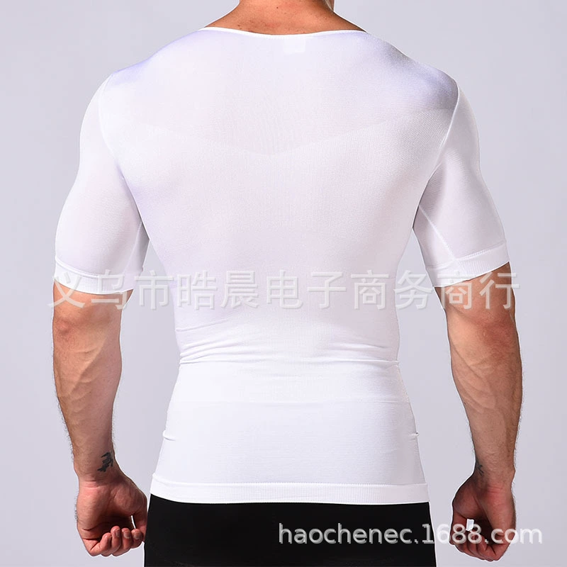 Мужская талия и живот - форму shaping короткая рукава футболка abdomen N тонкая талия и грудь, живот, брюшко, и живот стройный