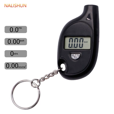 Mini keychain tire pressure gauge car tire pressure gauge high precision digital display tire pressure gauge without background light