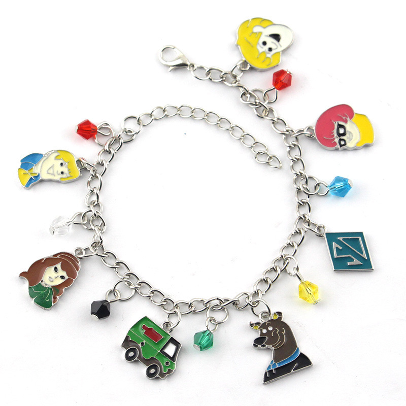 Film and television surrounding Scooby-Doo Du character model combination pendant alloy bracelet factory direct sales of a generation of hair