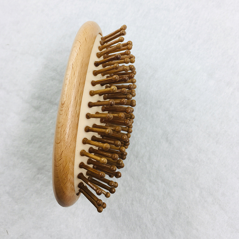 Haya oval peine airbag masaje peine cojín de masaje Dashboard peine maquillaje Pelo Rizado peine madera