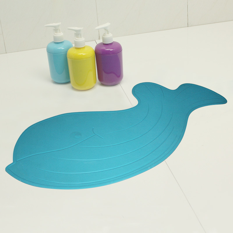 跨境卡通儿童橡胶地垫 卫生间淋浴卫浴垫 无味吸盘脚垫鲸鱼防滑垫