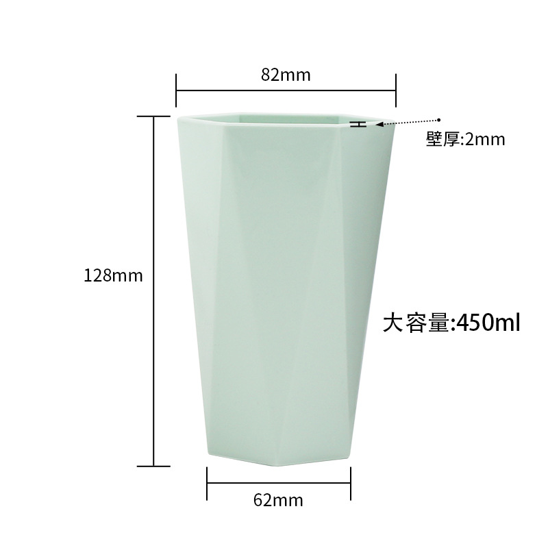 Venta al por mayor Boca Grande taza diamante plástico enjuague bucal Copa hogar Hotel pareja taza de agua creativa taza de cepillo de dientes