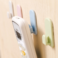 Wall-mounted adhesive hook without punching, door bedroom kitchen bathroom hook creative remote control storage rack