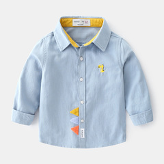 New spring and autumn Korean version ins children's clothing boys and girls trendy and cute cartoon cotton shirts wholesale