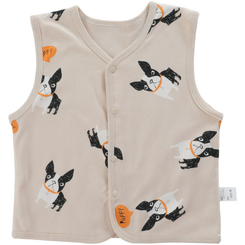 Baby double-layer vest, spring and autumn style, male and female baby vest, cotton winter newborn children's external wearing vest and vest
