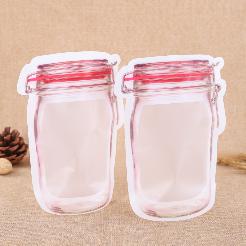 食品包装袋加厚坚果袋梅森瓶包装PE袋零食自封袋厂家直销